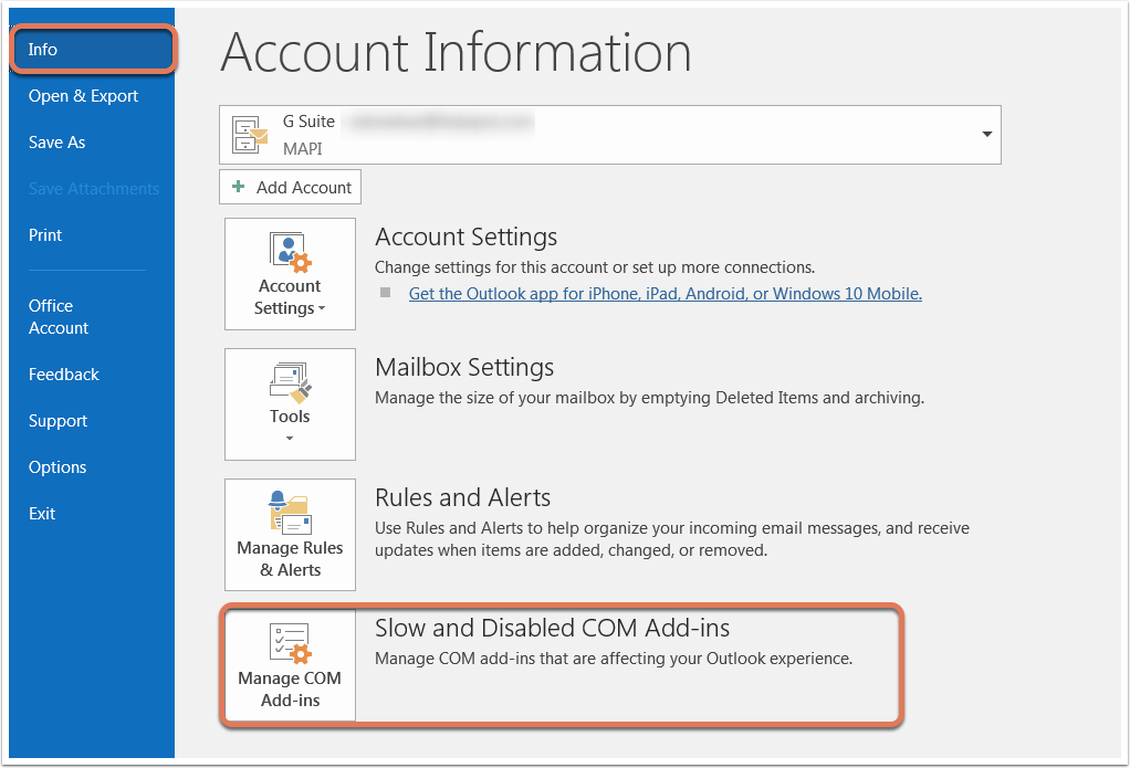 remove add ins outlook office 365