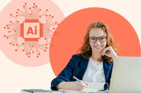 woman using ai workflow automations