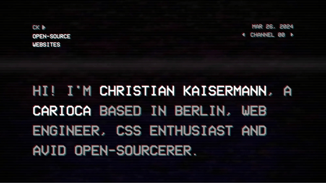 About me website for business professionals, Christian Kaisermann