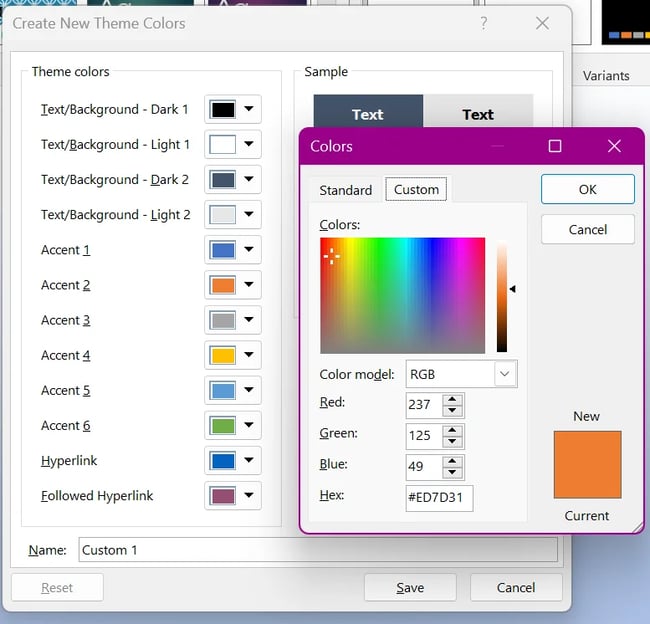 Make custom PowerPoint theme