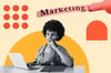 Woman looking at the best digital marketing agency websites