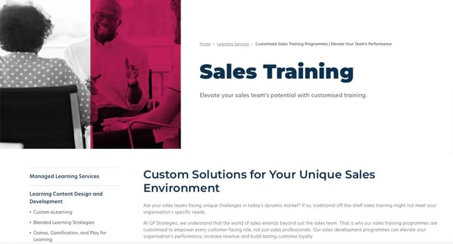 GP Strategies sales training programs.
