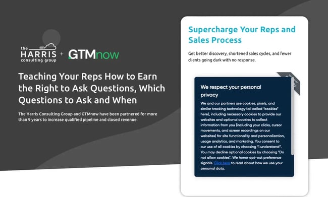 The Harris Consulting Group and GTMnow sales training course.