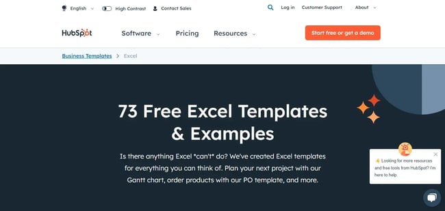 HubSpot’s free business templates are a good example of how to engage customers.   