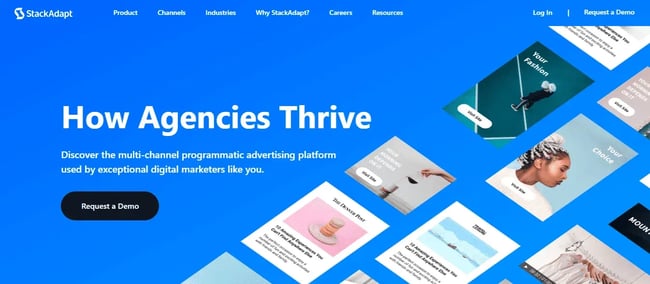 Homepage of StackAdapt