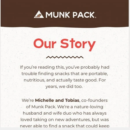 Munk Pack welcome email