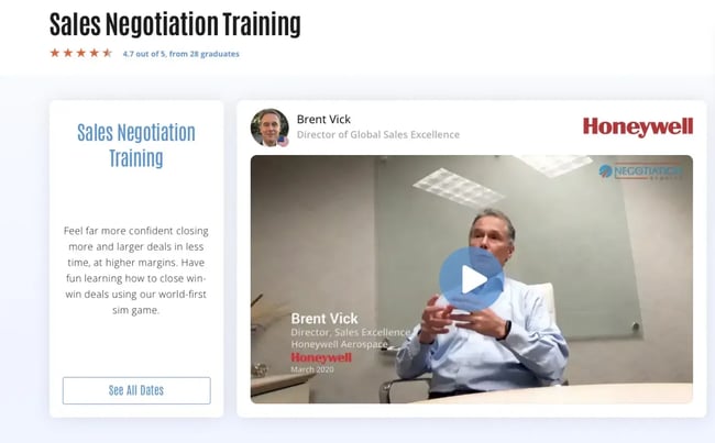 Sales Negotiation Training course. 