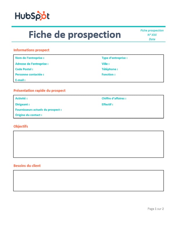 modèle de fiche prospect