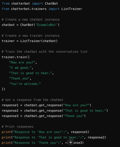 built a chatbot with python, train with data