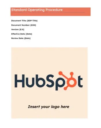 hubspot's free sop template