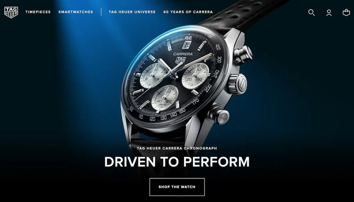 3d web design, tag heuer