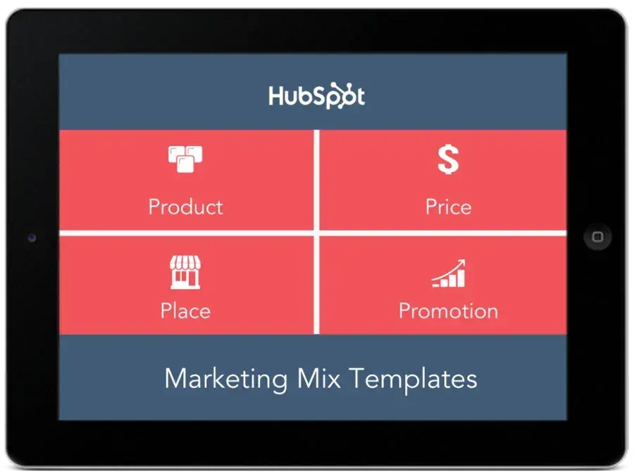 marketing mix temples, including the four p's of marketing templates.