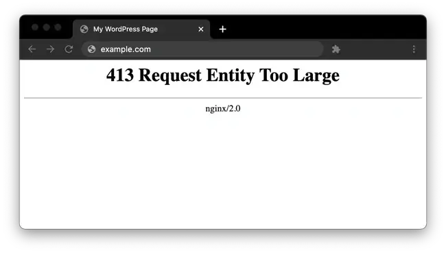 413 request entity too large example