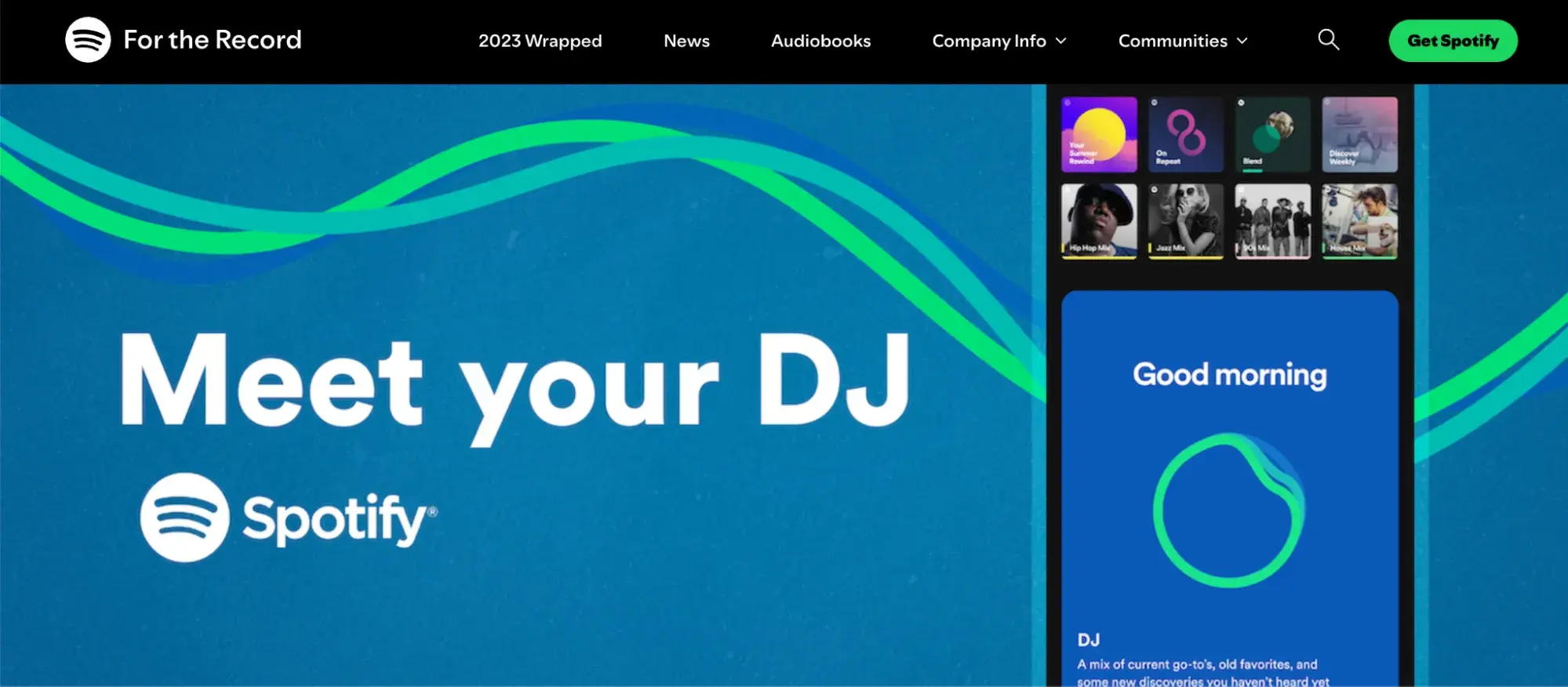 ai market research tools: AI DJ by Spotify