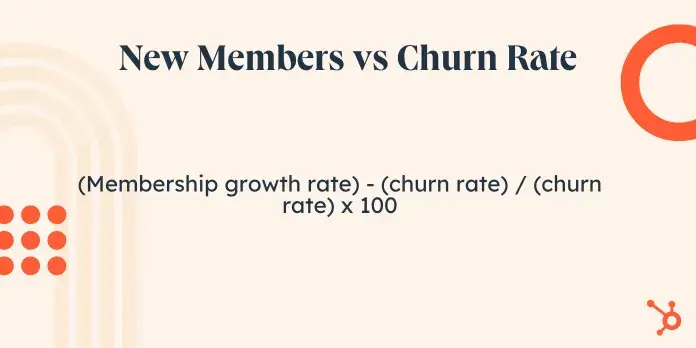 formula for community growth rate vs churn rate