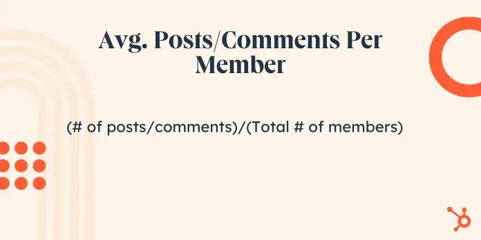 formula for average posts or comments per member