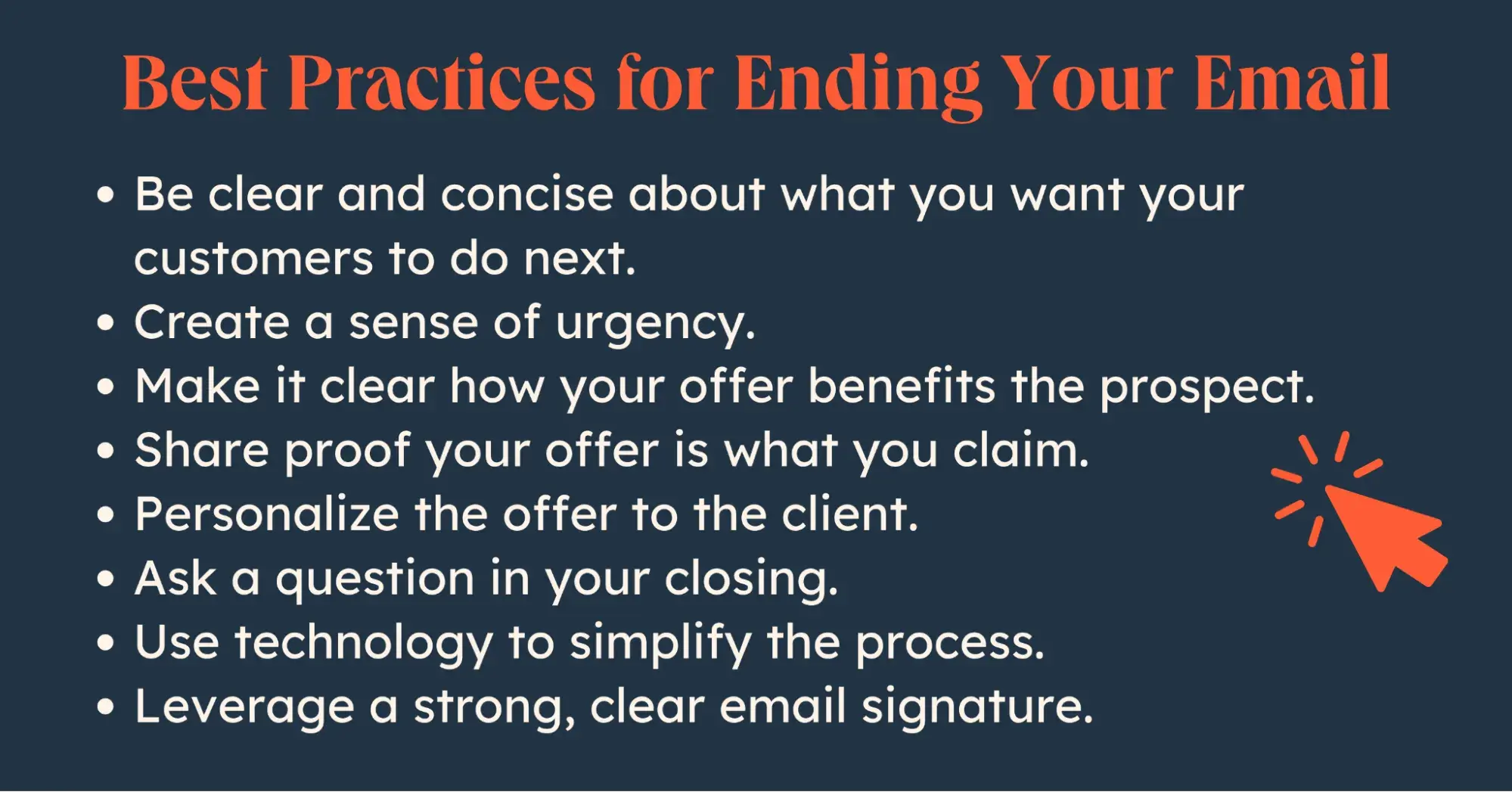 best practice for ending your sales email