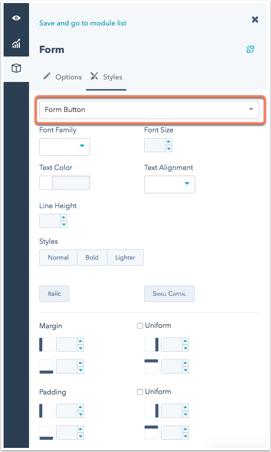 How do I change the color of a form submit button?