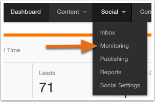 Navigate to Social Monitoring Navigate to Social Monitoring