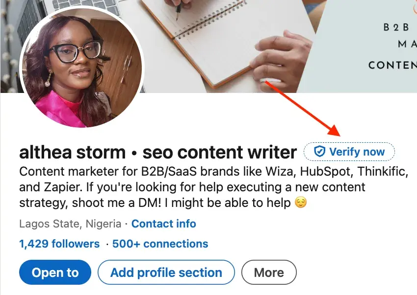 linkedin marketing strategy, althea verify