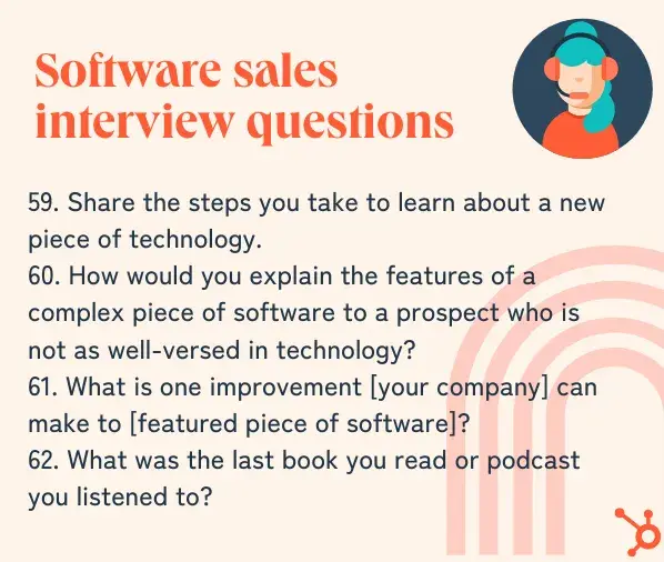 list of software sales interview questions