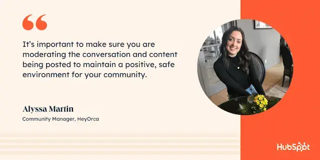 Quote from Alyssa Martin on scaling community management