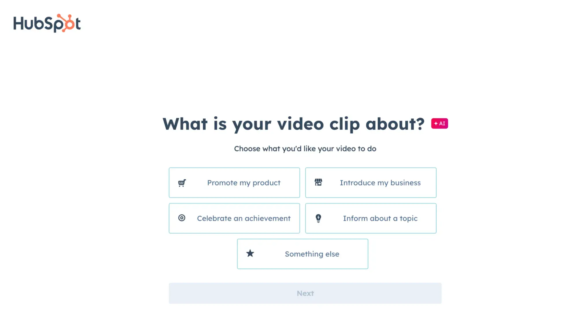 product demo screenshot of hubspot's clip creator