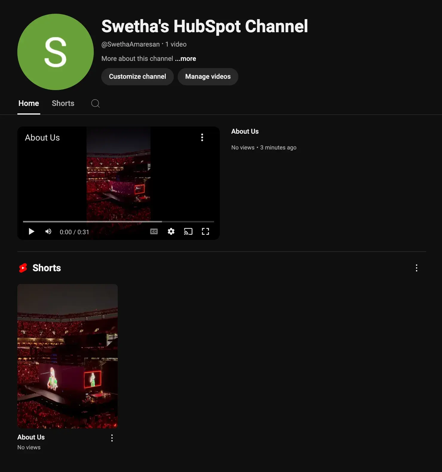 : Your channel trailer is now visible on your channel.