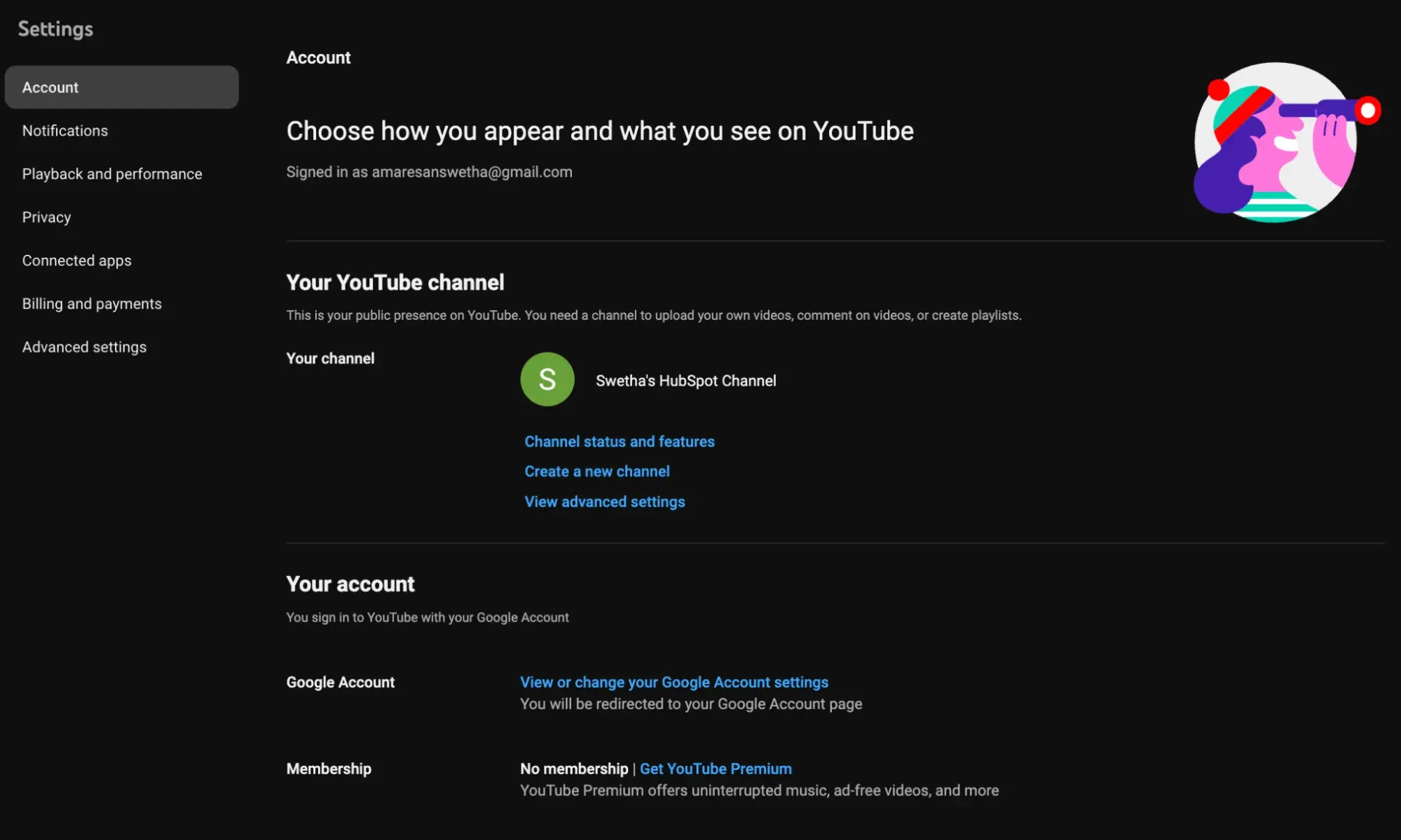 : In your Account Settings, you will find an option to create a new channel.