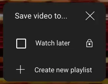 : Choose if you want to add the video to an existing or new playlist.