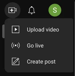 : Click Go live from the options under the Create button.