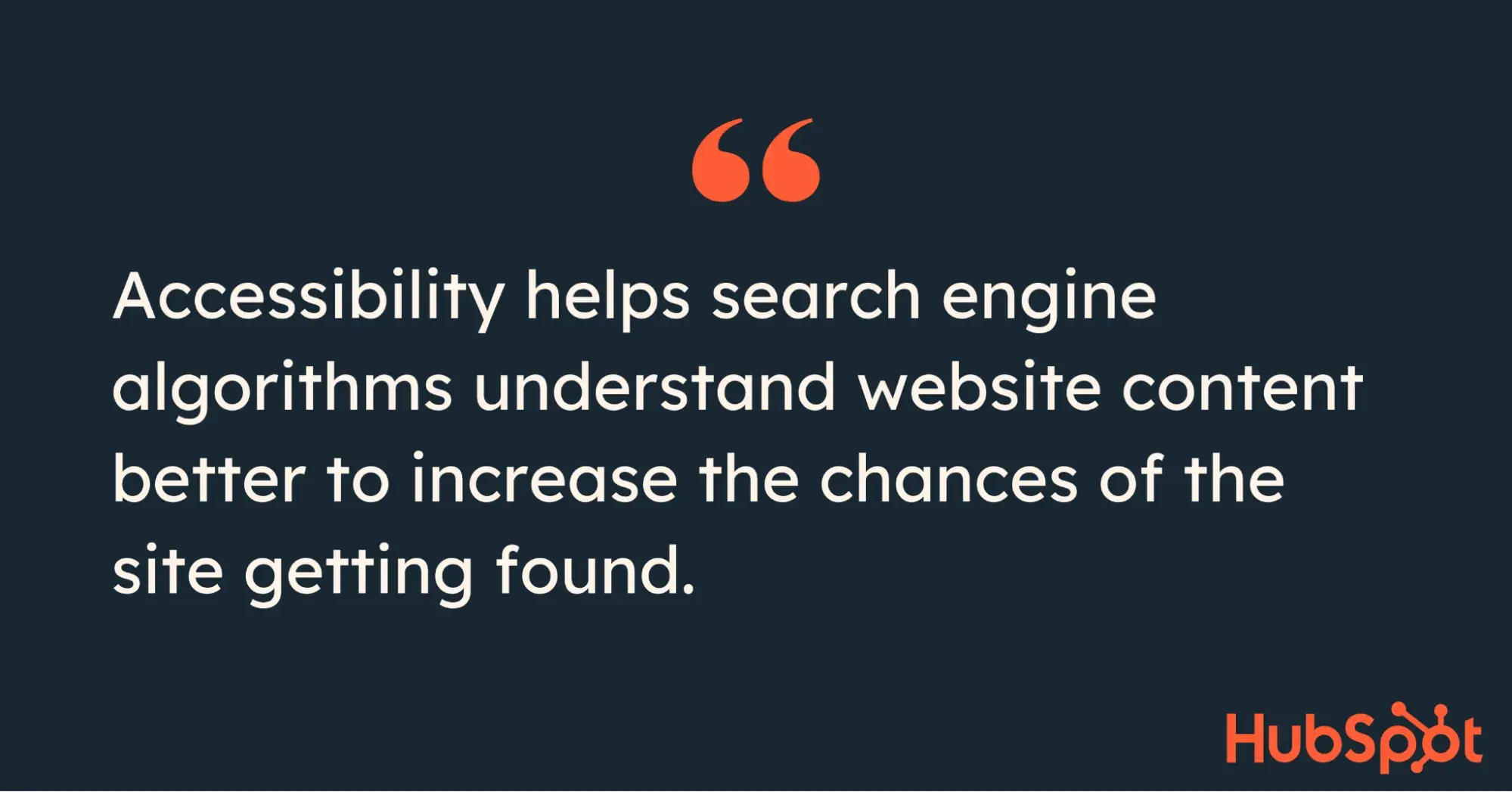 pull quote from post about how accessibility and seo work together