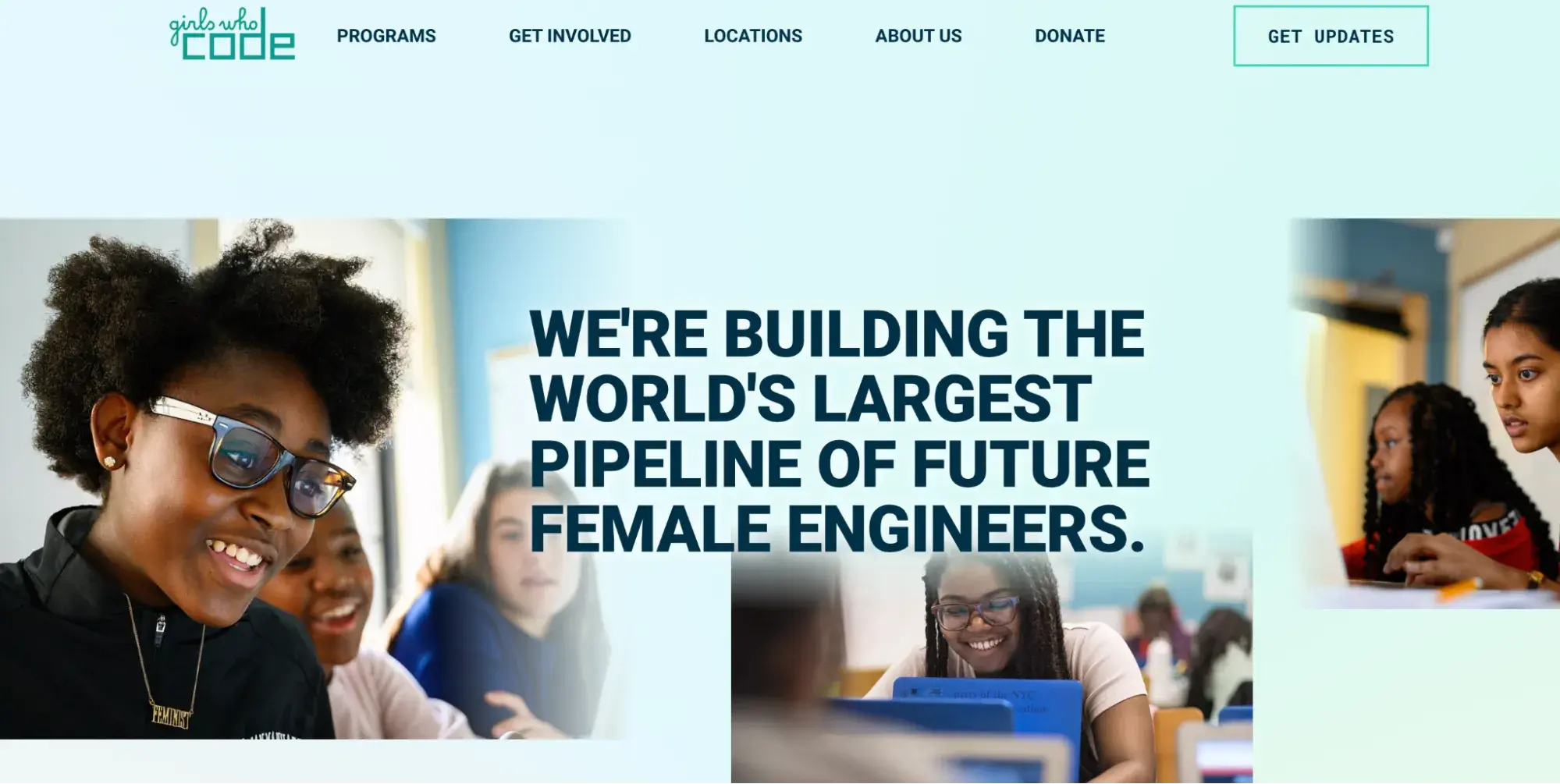  accessible website example, Girls Who Code