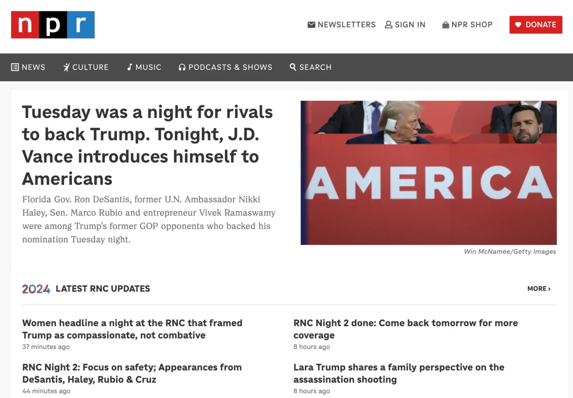  NPR’s website offers a great example of simple, accessible design