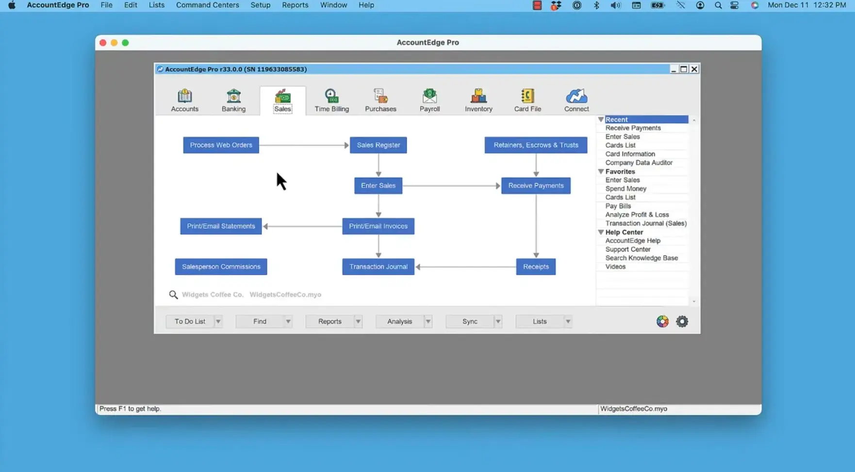 accounting software examples - AccountEdge Pro