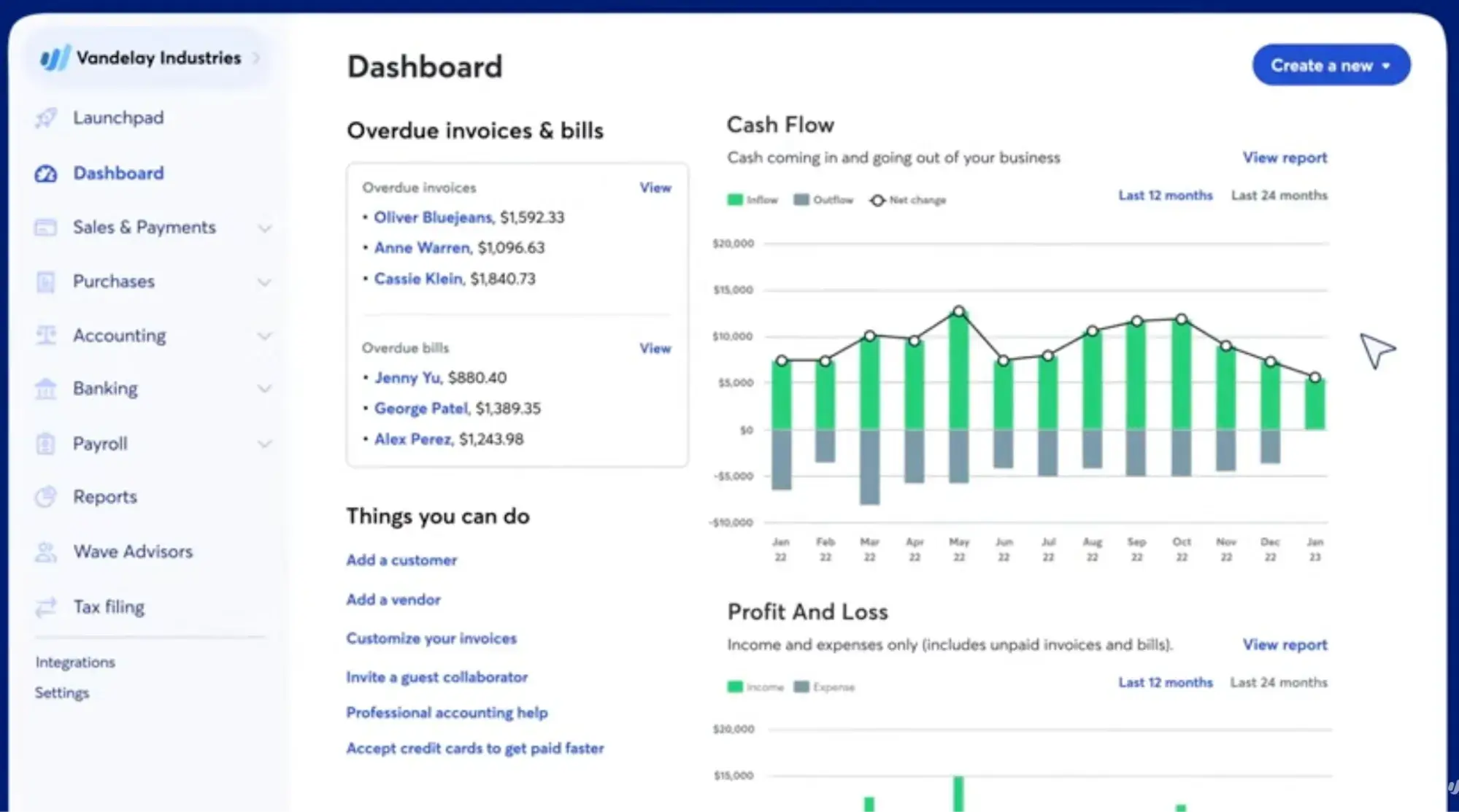 accounting software examples - Wave