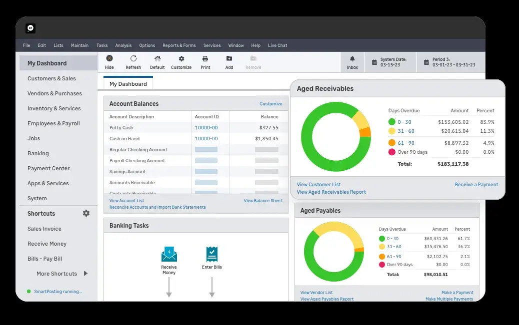 accounting software examples - Sage 50cloud