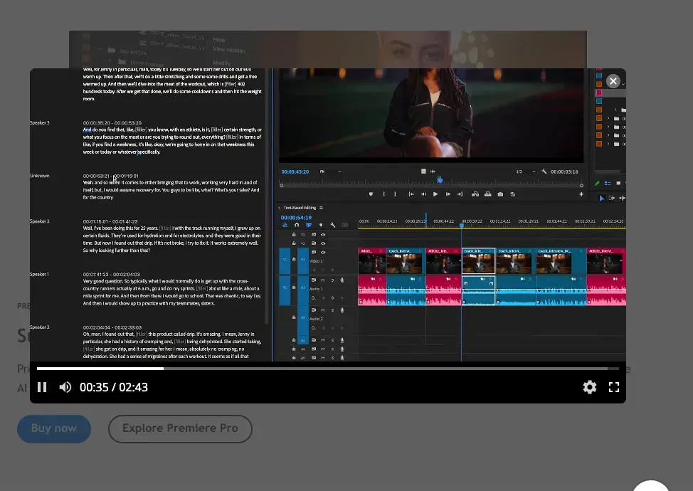 use text editing tools like Adobe Premiere Pro to reduce video production time