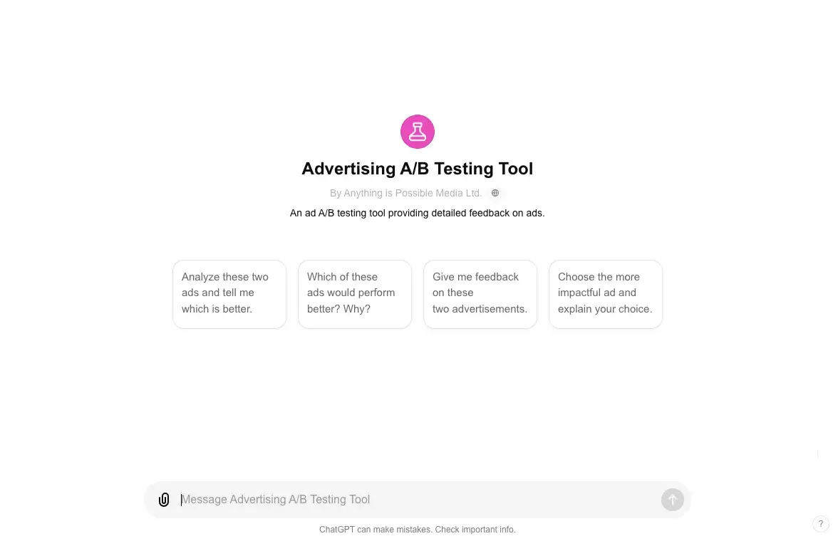 Advertising AB testing tool