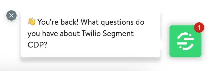 ai cdp: Twilio Segment screenshot showing personalized content 