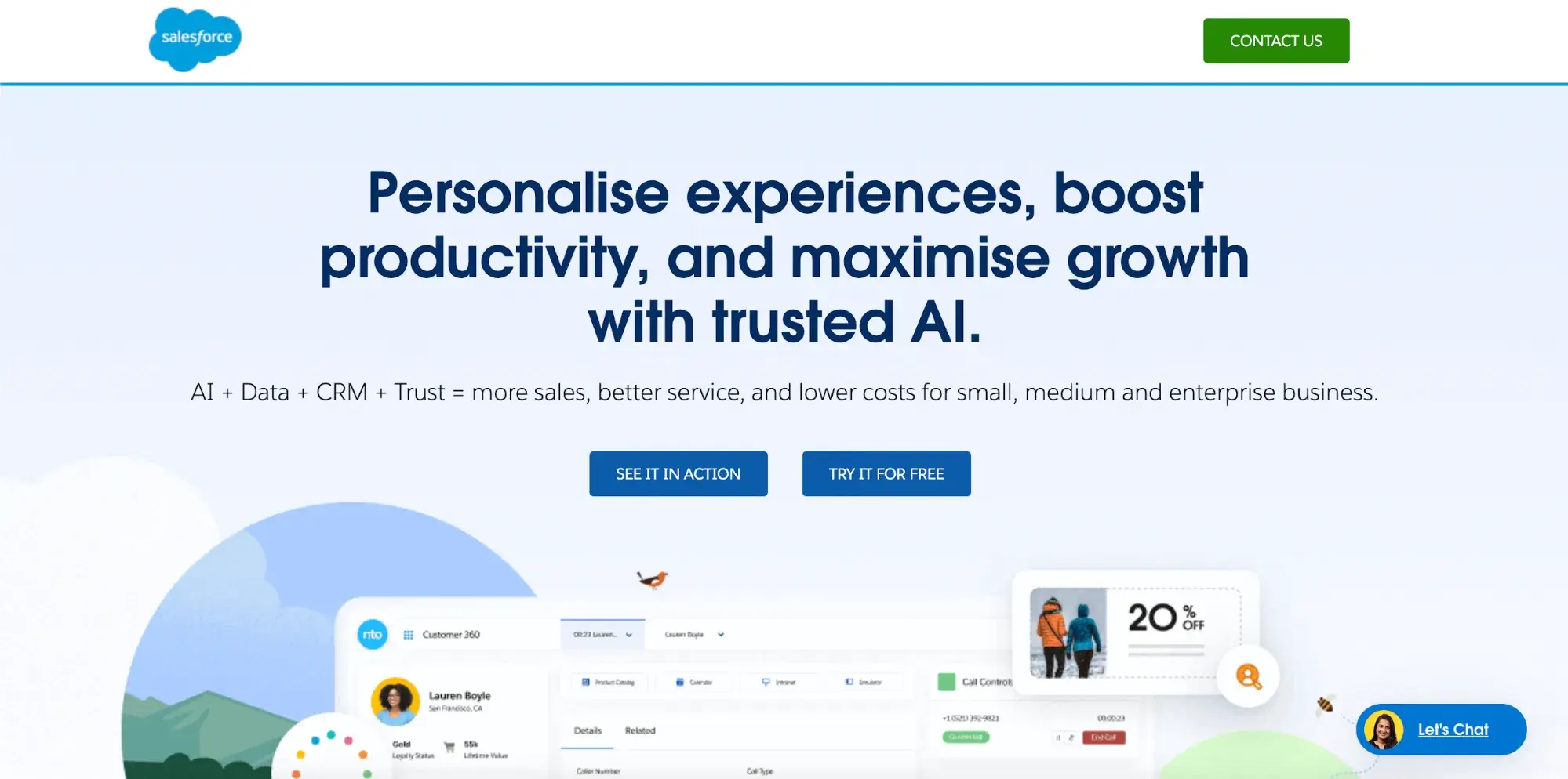 ai customer data platform: Salesforce screenshot