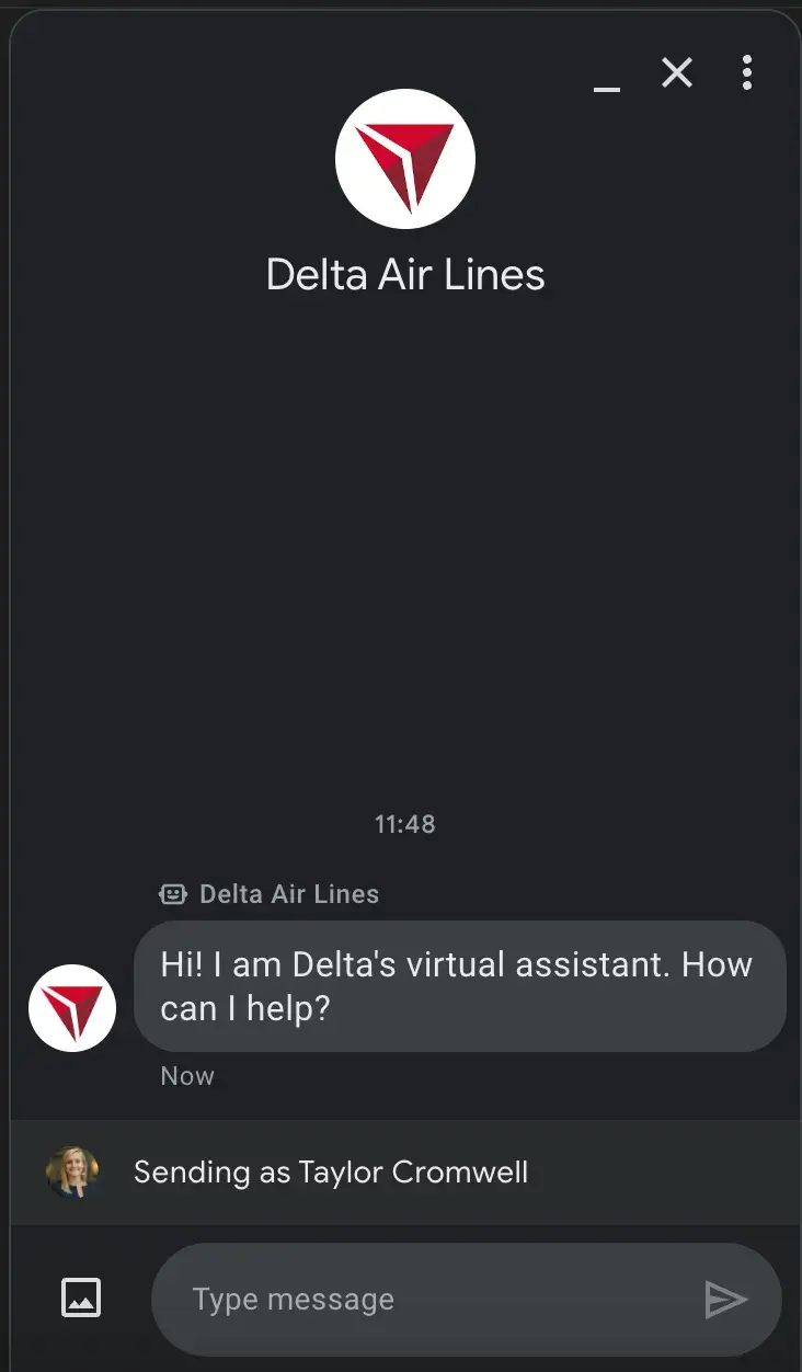 ai examples in customer service, Delta’s virtual assistant