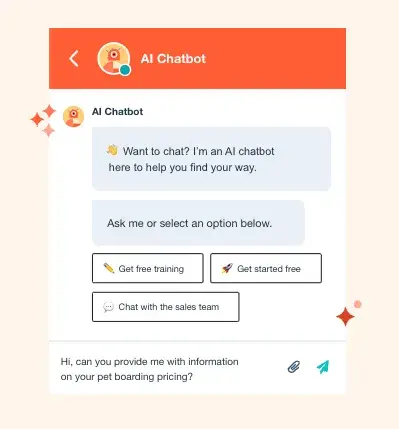 screenshot of hubspot’s ai chatbot