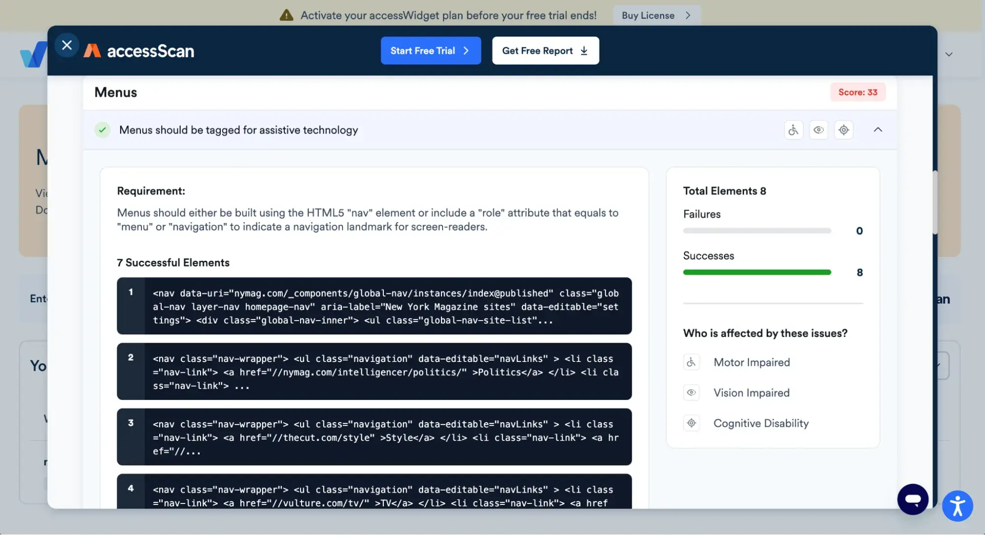 audit scan from accessibe