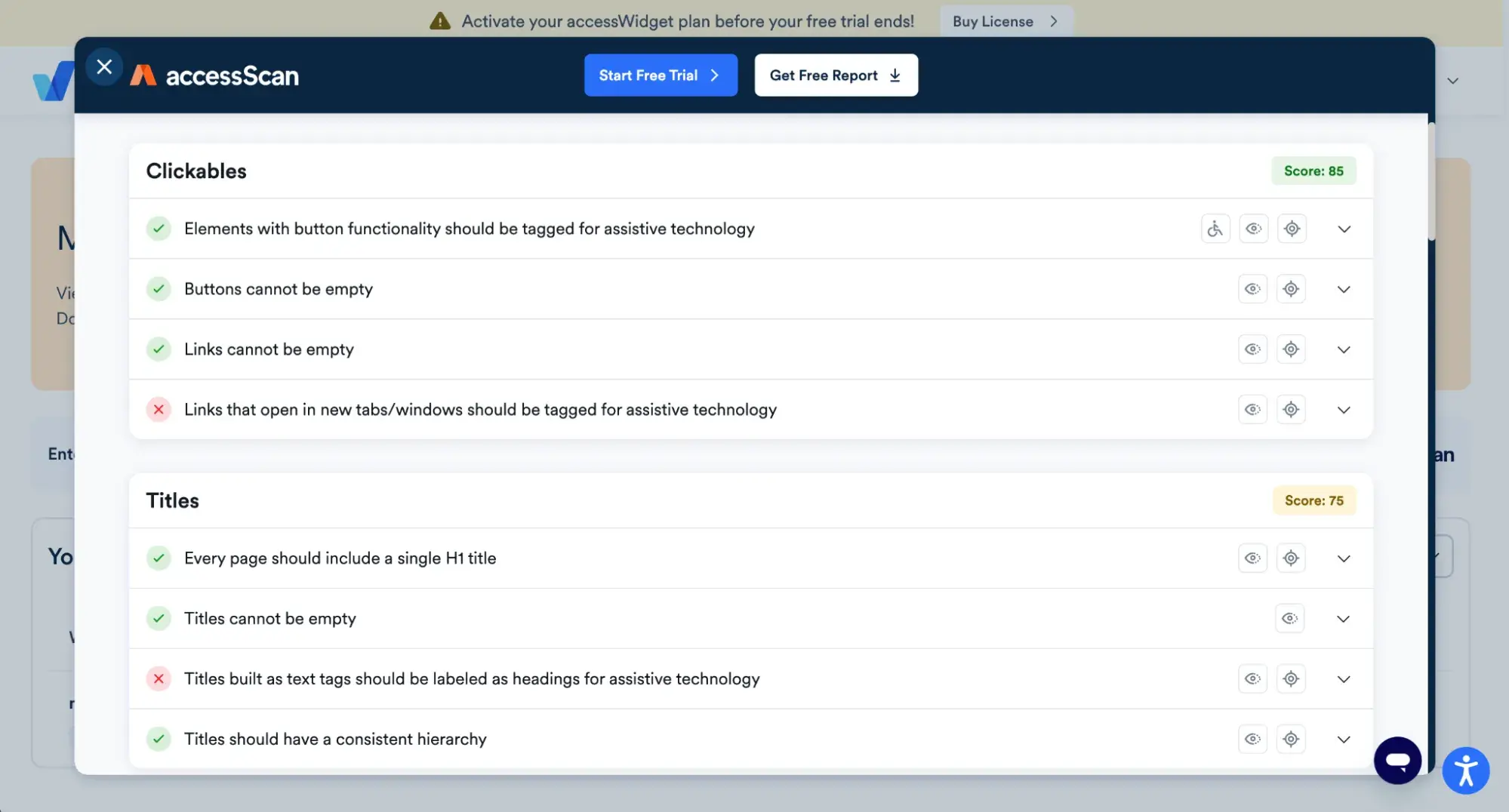 audit scan from accessibe