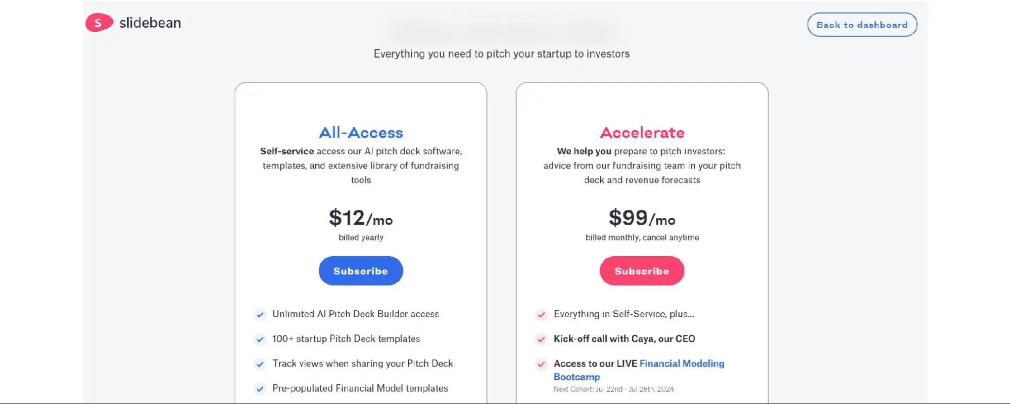 best ai pitch deck generators, slidebean pricing