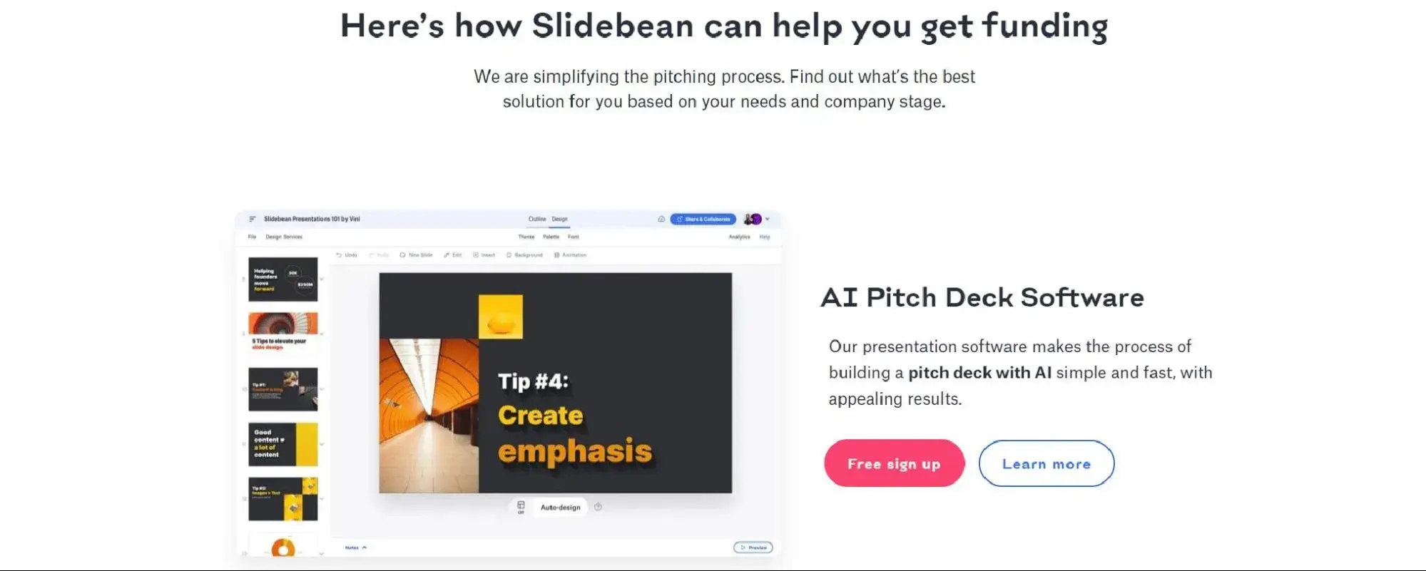 best ai pitch deck generator, slidebean