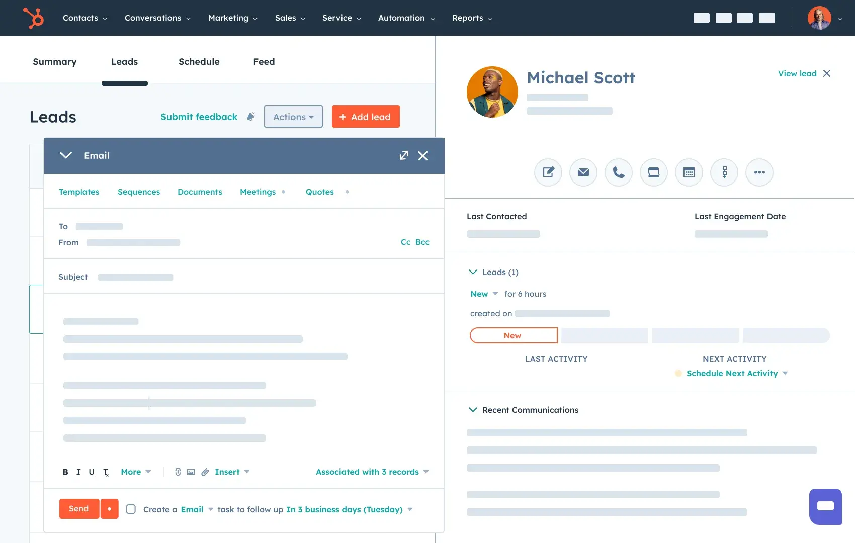 hubspot sales hub with ai-powered lead scoring