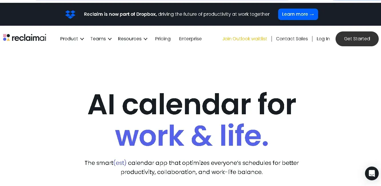 AI scheduling assistant: Reclaim.ai