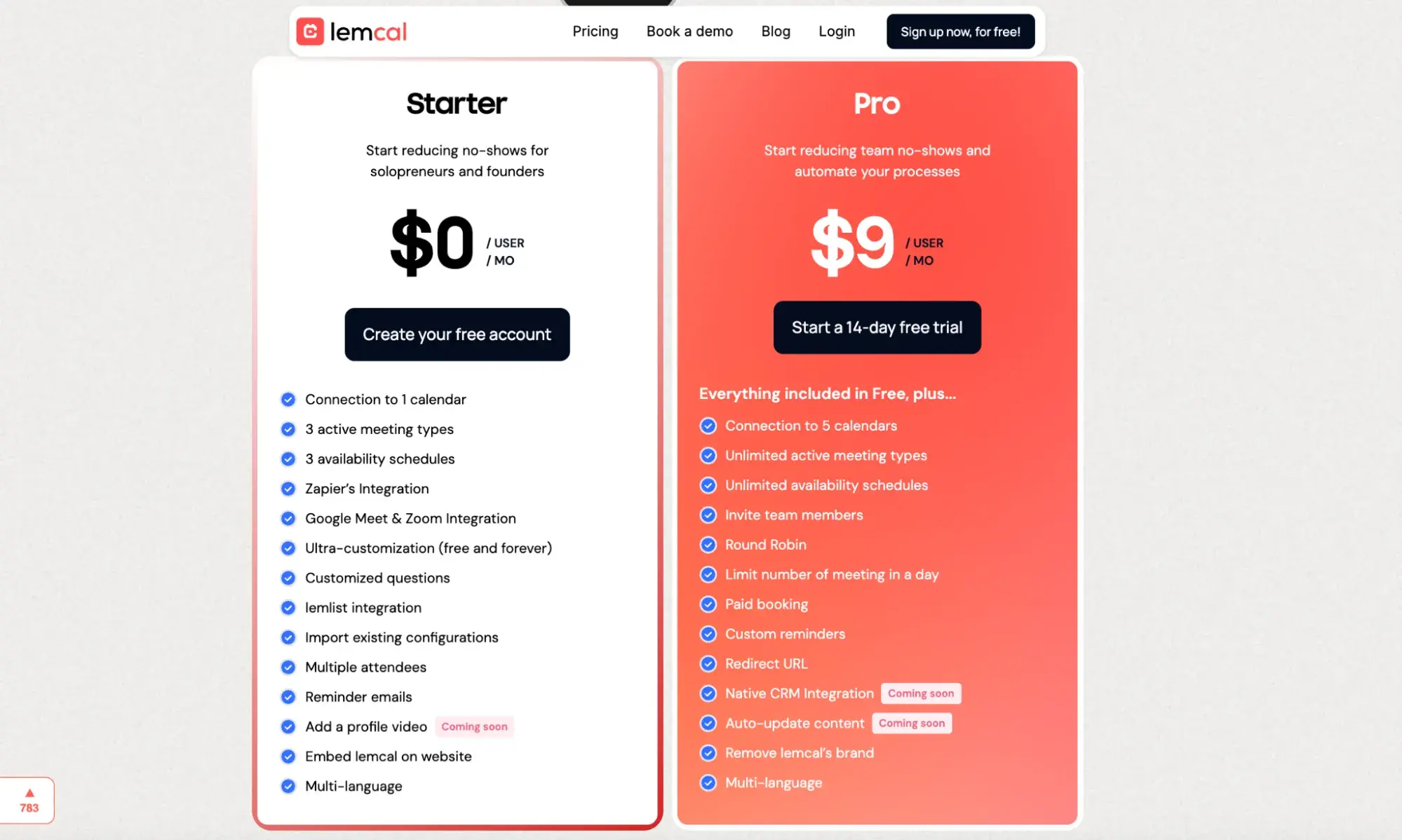 AI scheduling assistant: lemcal pricing